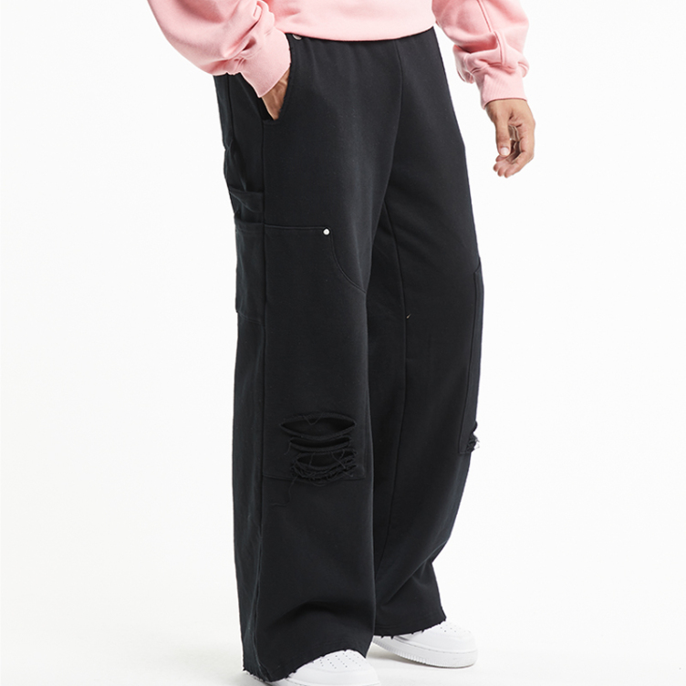 American trend baggy ripped pants