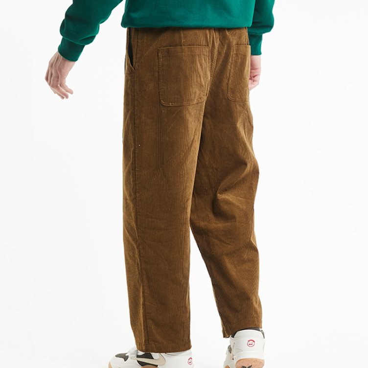 Brown gloss trend straight leg pants