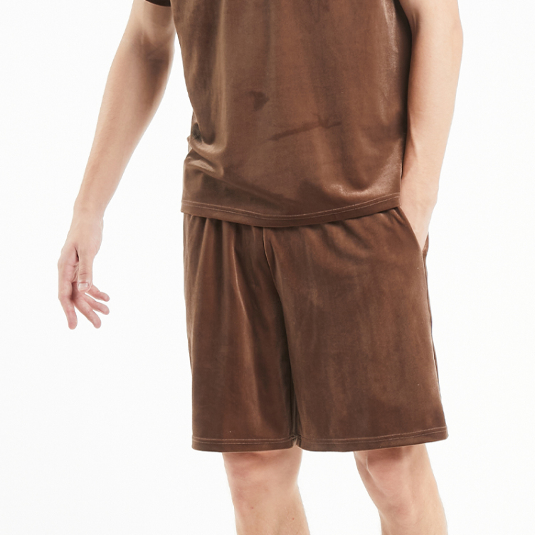 Pure cotton brown casual shorts