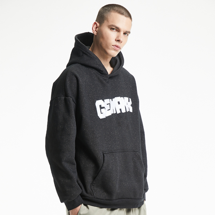 Star studded casual hooded letter print hoodies