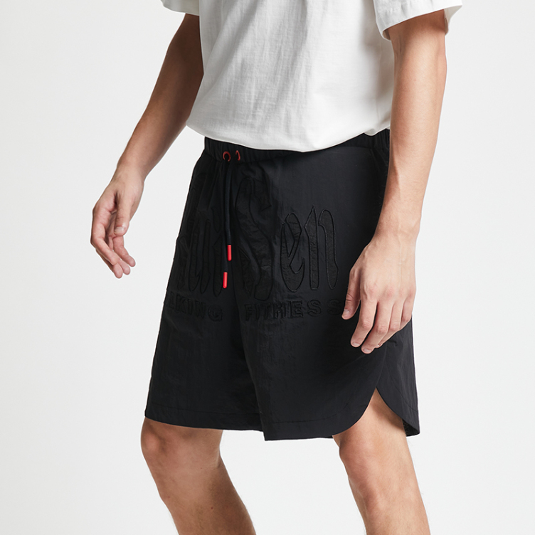 Casual breathable letters printed sports shorts