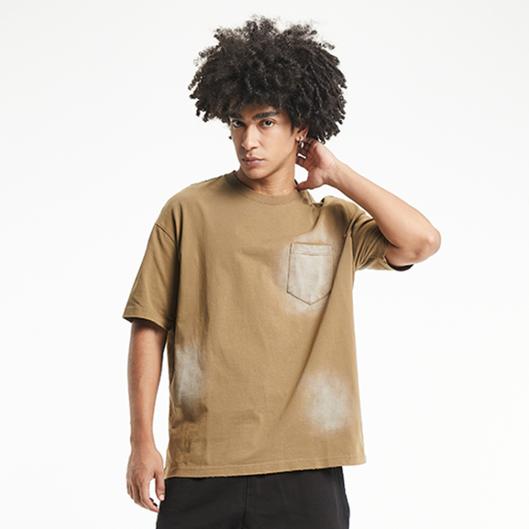 Local washing pure color T-shirts