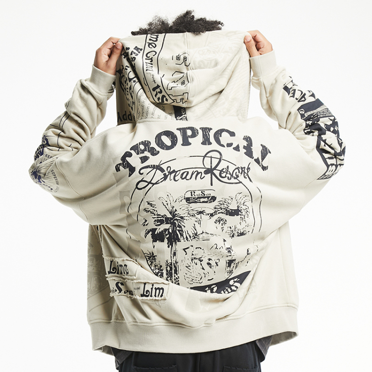 Sports street style 3D digital printed hoodies