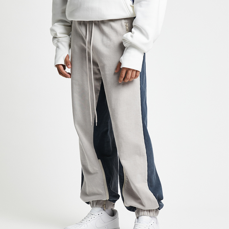Front and back color stitching joggers