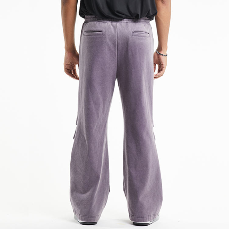 Purple gradient boot-cut pants