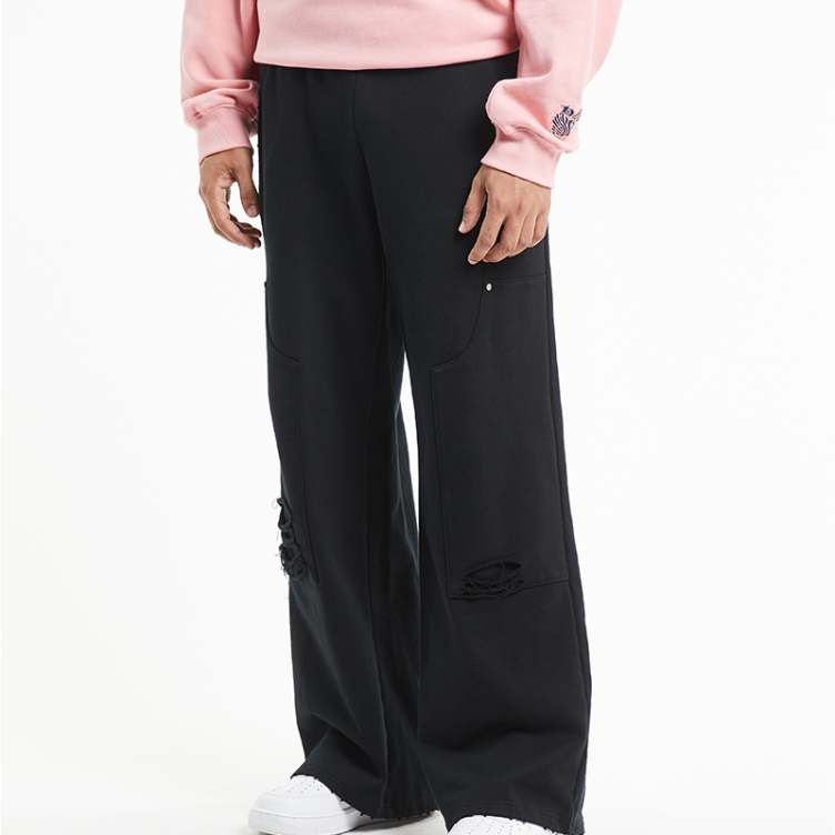 American trend baggy ripped pants
