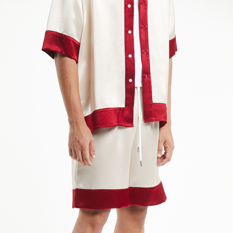 Satin fabric home casual shorts