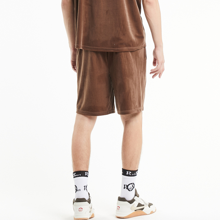 Pure cotton brown casual shorts