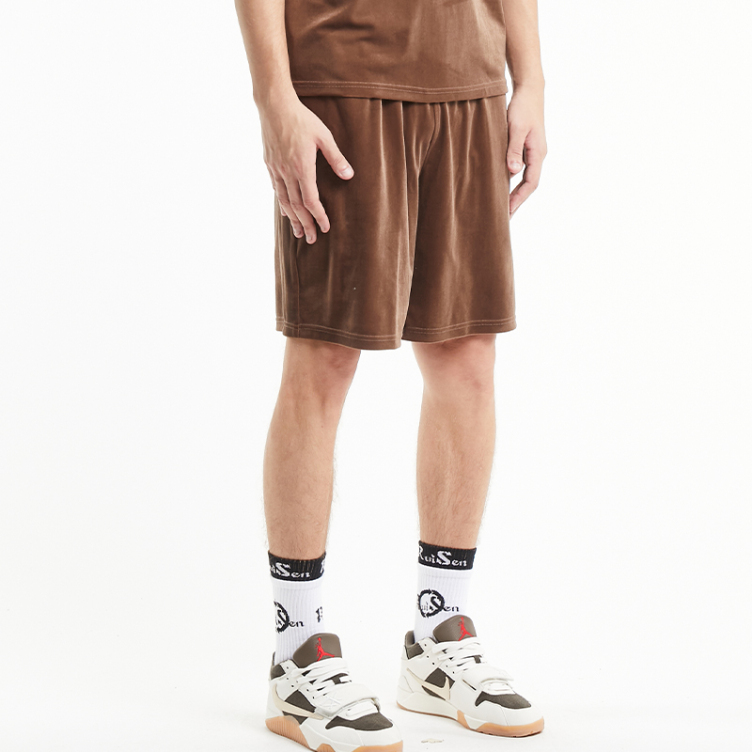 Pure cotton brown casual shorts