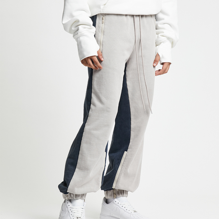Front and back color stitching joggers