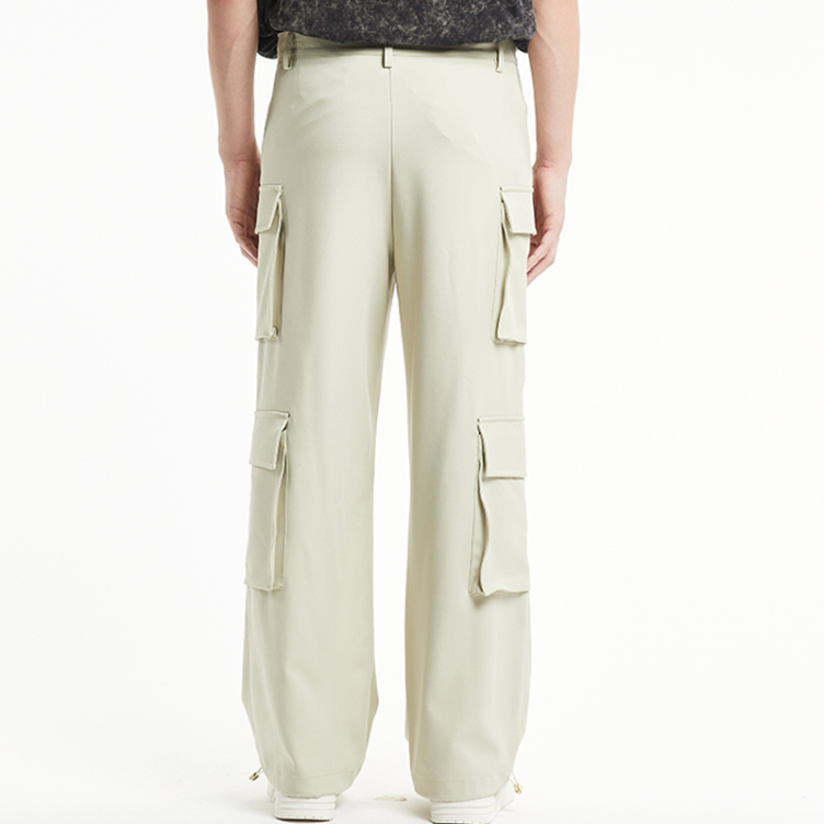 American design multi-pocket straight leg pants
