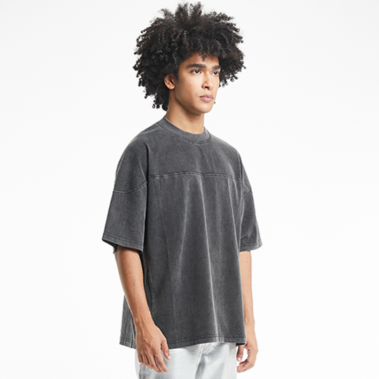 3D letters printed casual round neck T-shirts