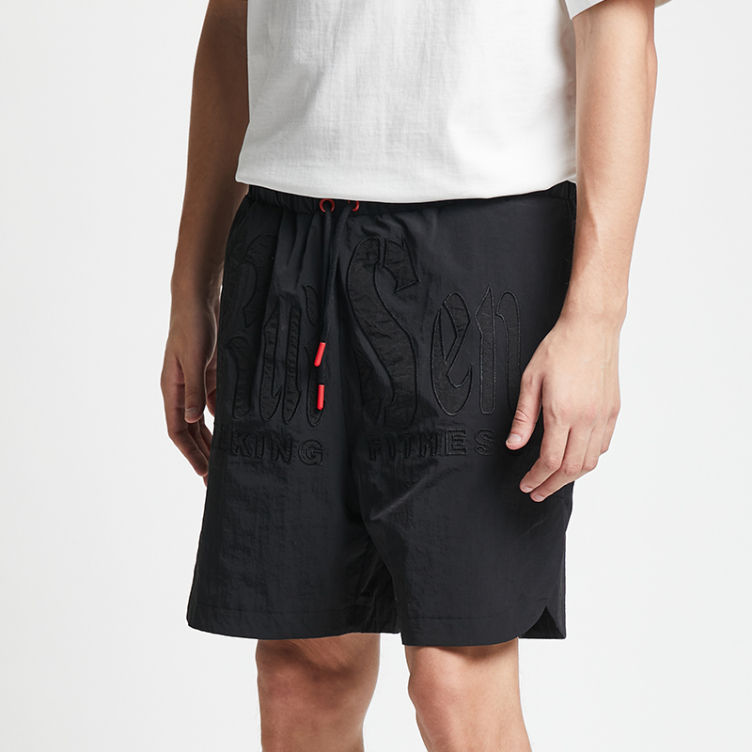 Casual breathable letters printed sports shorts