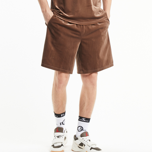Pure cotton brown casual shorts