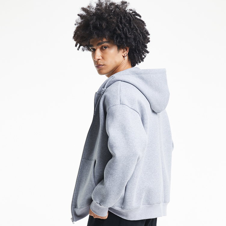 Big grey pockets with cardigan hoodies