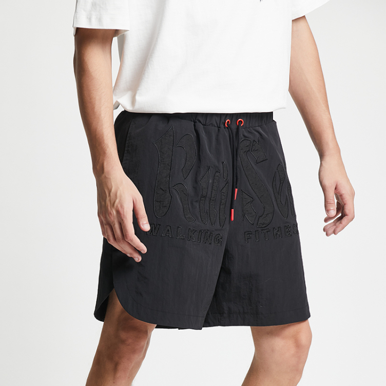 Casual breathable letters printed sports shorts