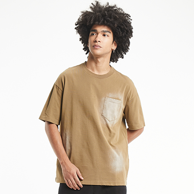 Local washing pure color T-shirts