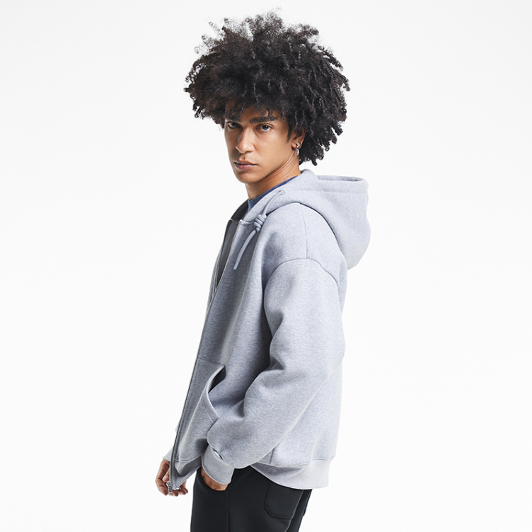 Big grey pockets with cardigan hoodies
