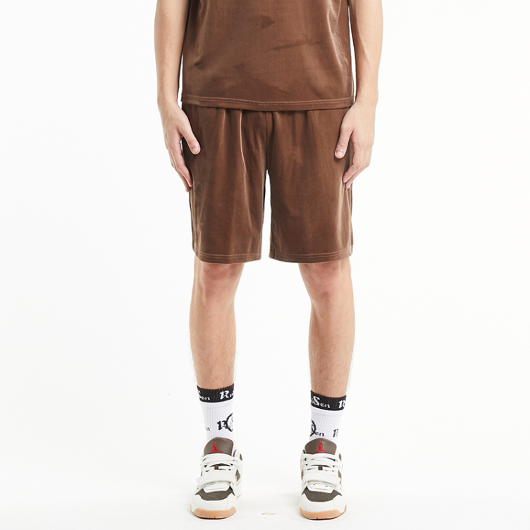 Pure cotton brown casual shorts
