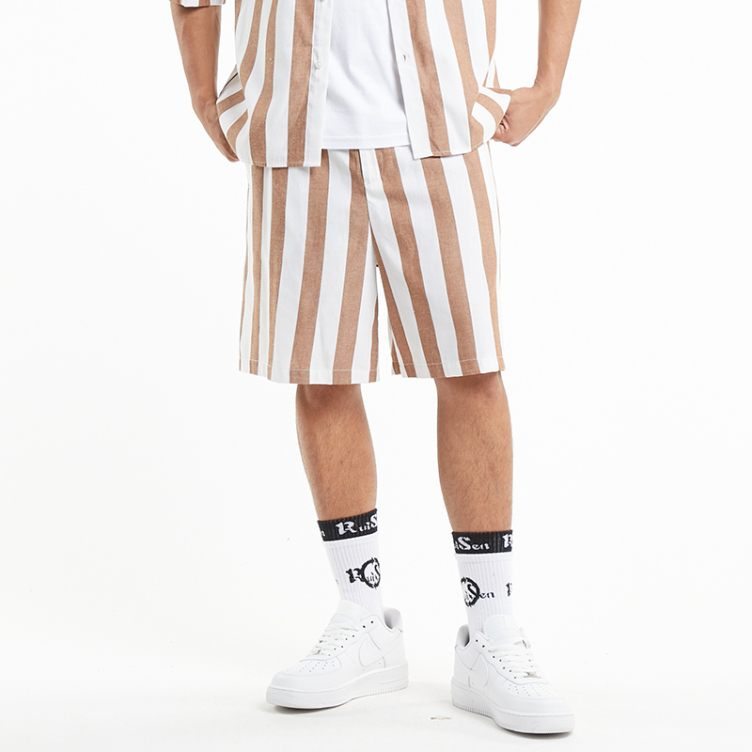 Vertical striped casual quick-dry shorts