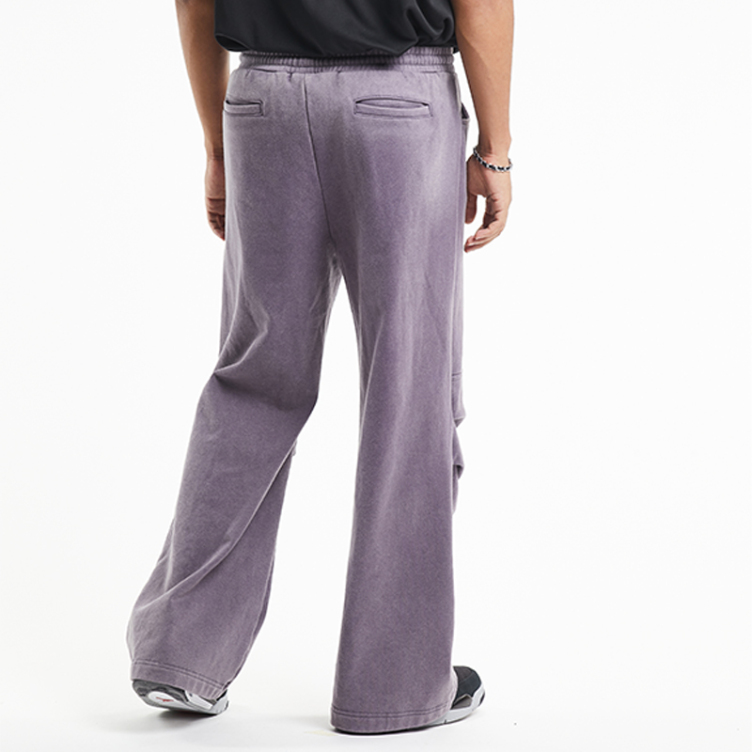 Purple gradient boot-cut pants