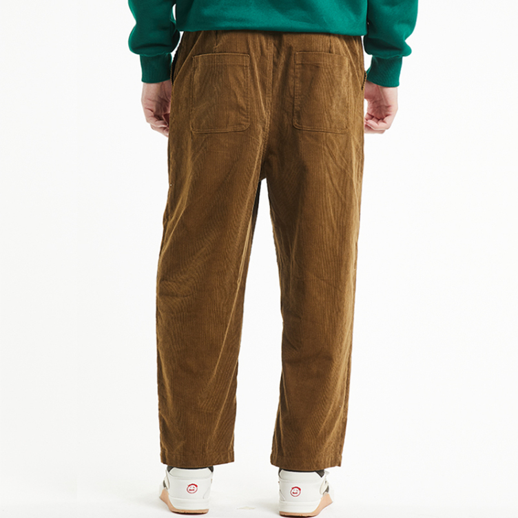 Brown gloss trend straight leg pants