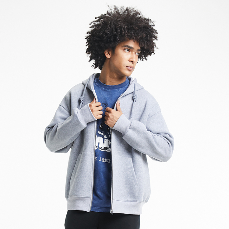 Big grey pockets with cardigan hoodies
