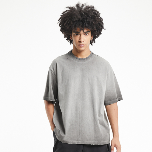 Washed to make an old look fashion T-shirts