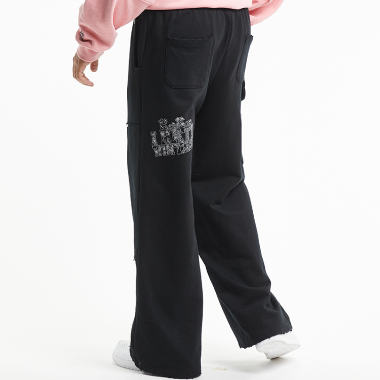 American trend baggy ripped pants