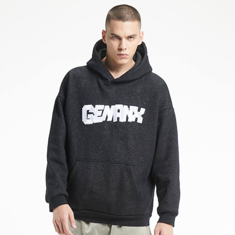 Star studded casual hooded letter print hoodies