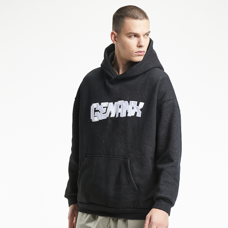 Star studded casual hooded letter print hoodies
