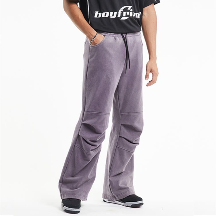 Purple gradient boot-cut pants