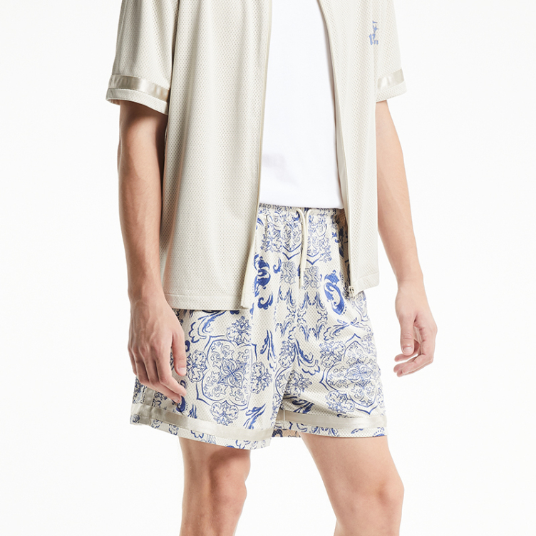 Beach mesh leisure breathable sublimation printed shorts