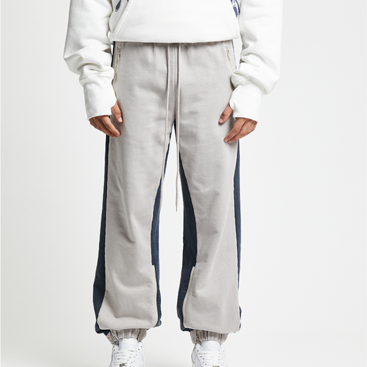 Front and back color stitching joggers