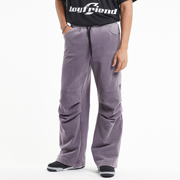 Purple gradient boot-cut pants
