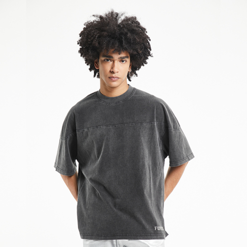 3D letters printed casual round neck T-shirts