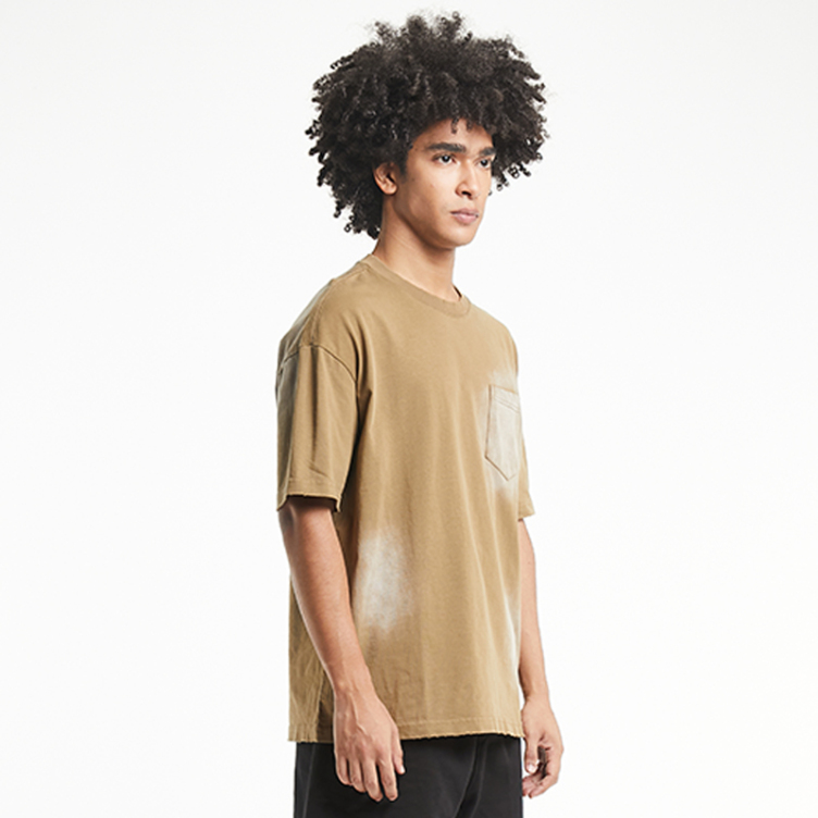Local washing pure color T-shirts