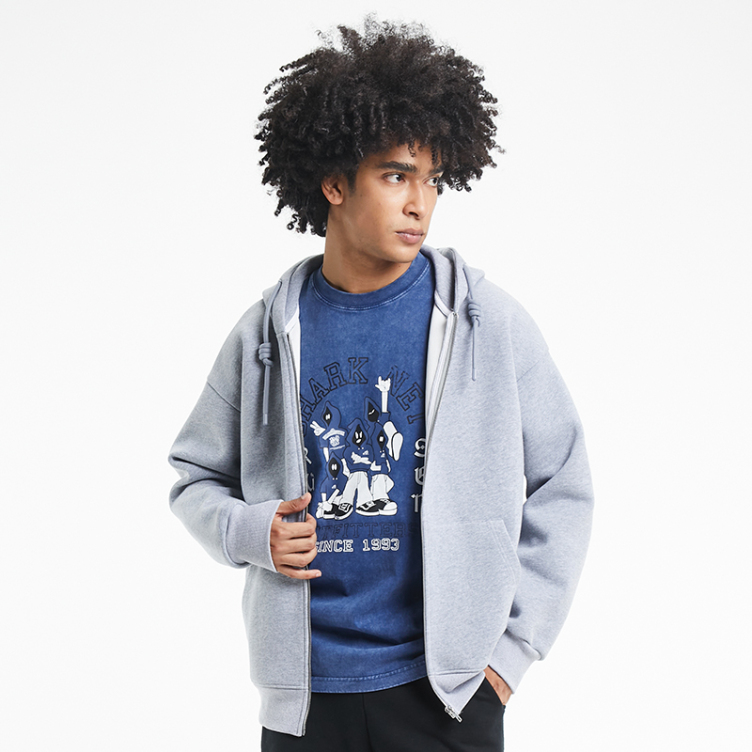 Big grey pockets with cardigan hoodies