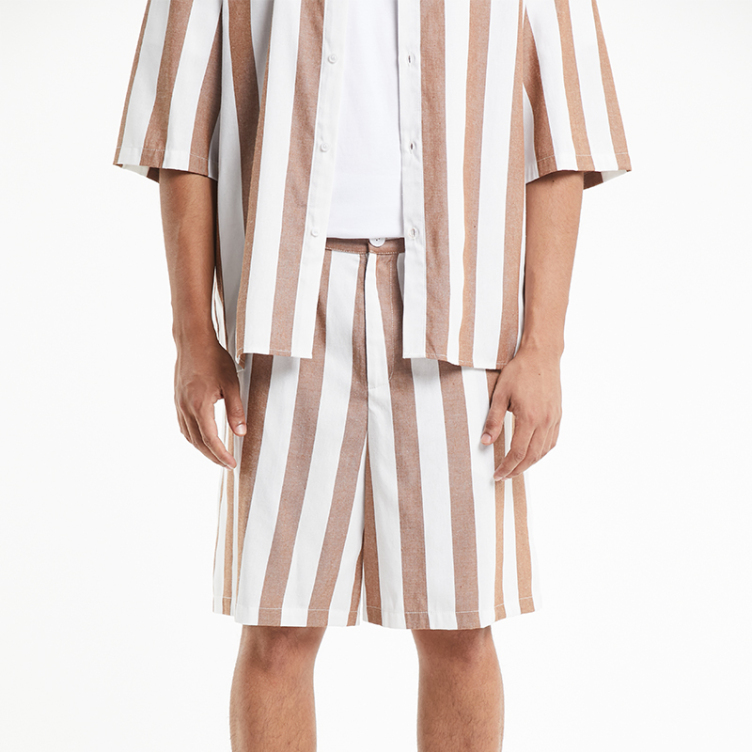 Vertical striped casual quick-dry shorts