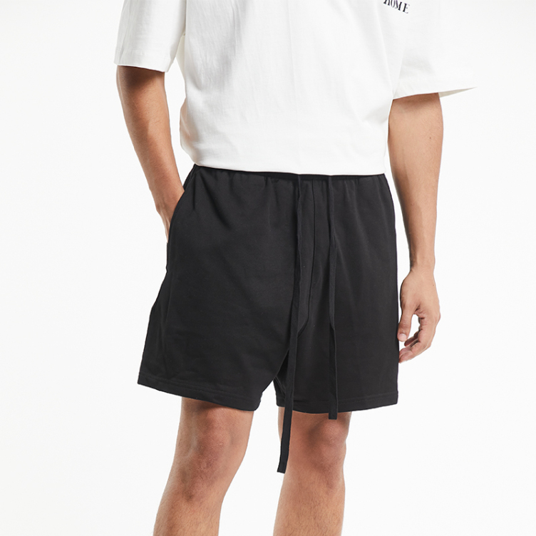 Black casual animals pattern printed shorts