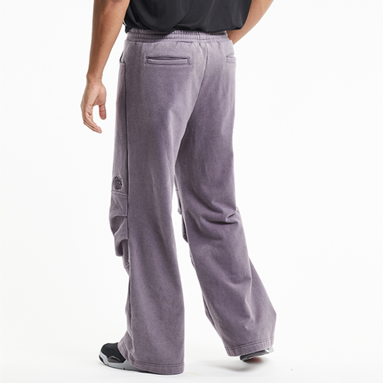 Purple gradient boot-cut pants