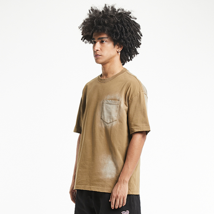 Local washing pure color T-shirts