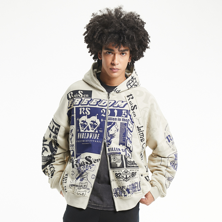 Sports street style 3D digital printed hoodies