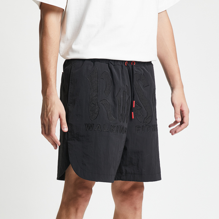 Casual breathable letters printed sports shorts