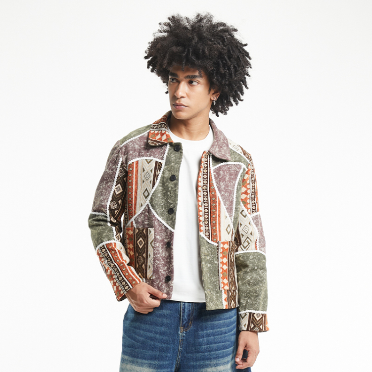 Boho chic patchwork trend jacket