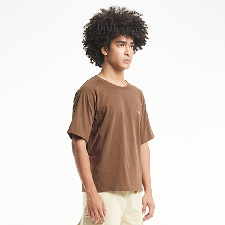 Pure cotton mesh stitching breathable T-shirts