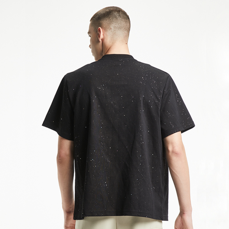 Trendy short open crew neck T-shirts