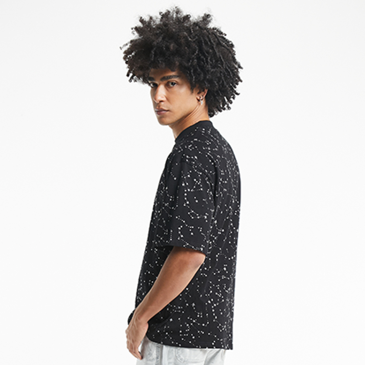 Cool casual chain star pattern trend T-shirts