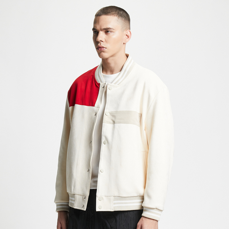 Fashion senior sense color matching casual jacket