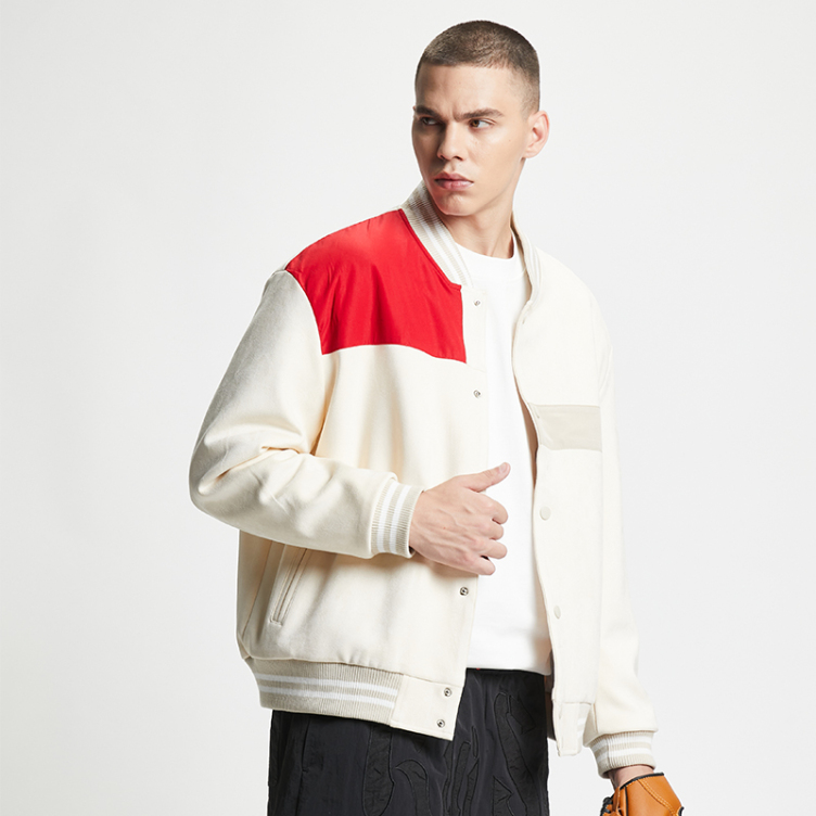 Fashion senior sense color matching casual jacket